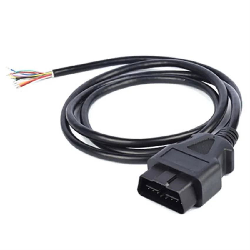 直销纯铜汽车OBD电缆插头通用公头检测接口16针扩展连接转换