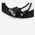 台達DOP觸摸屏與三菱FX PLC通訊電纜圓形口黑色MD8針對9針連接信號線 4