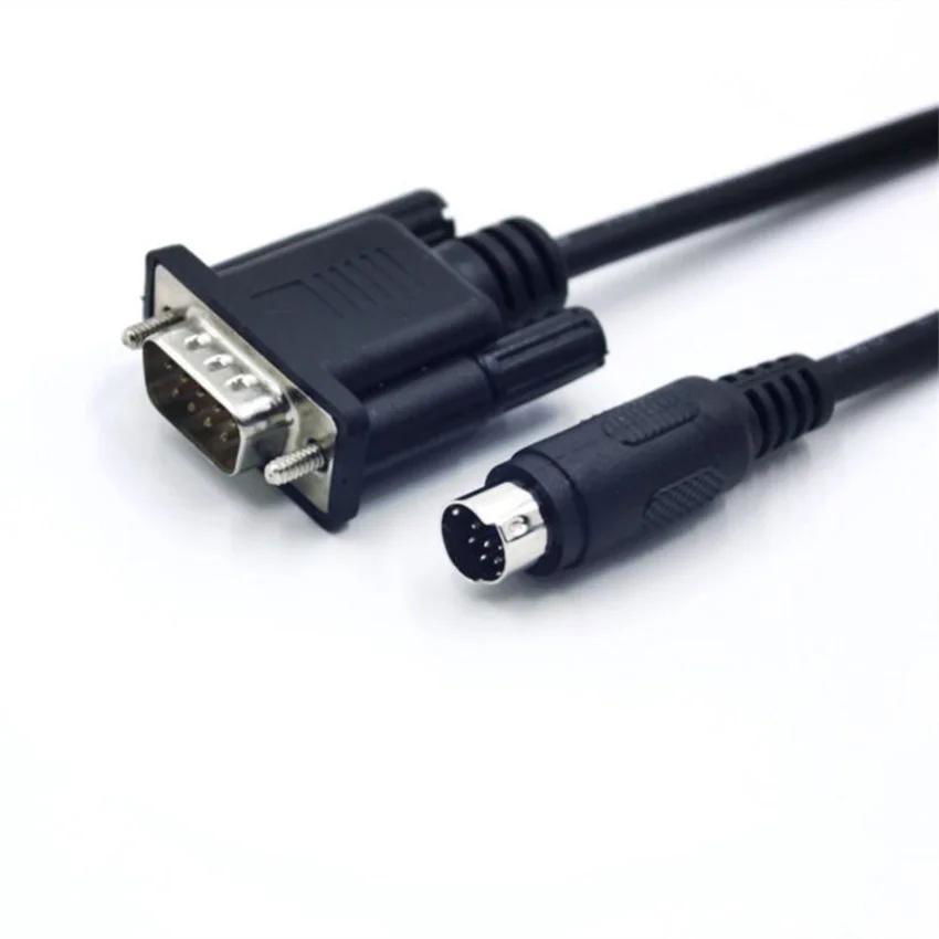 台達DOP觸摸屏與三菱FX PLC通訊電纜圓形口黑色MD8針對9針連接信號線 5