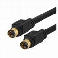 Pure copper S-terminal S-Video video cable, round headed small 4-pin  1
