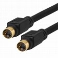 Pure copper S-terminal S-Video video cable, round headed small 4-pin  3