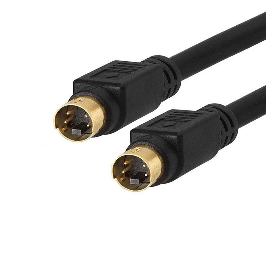 Pure copper S-terminal S-Video video cable, round headed small 4-pin  4