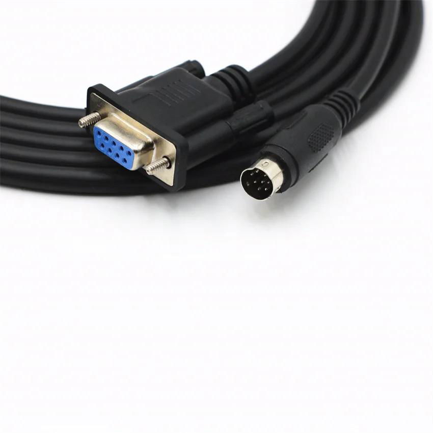 繁易FLEXEM人机触摸屏与三菱FX PLC通讯电缆MD8针至9孔RS422连接电缆 2