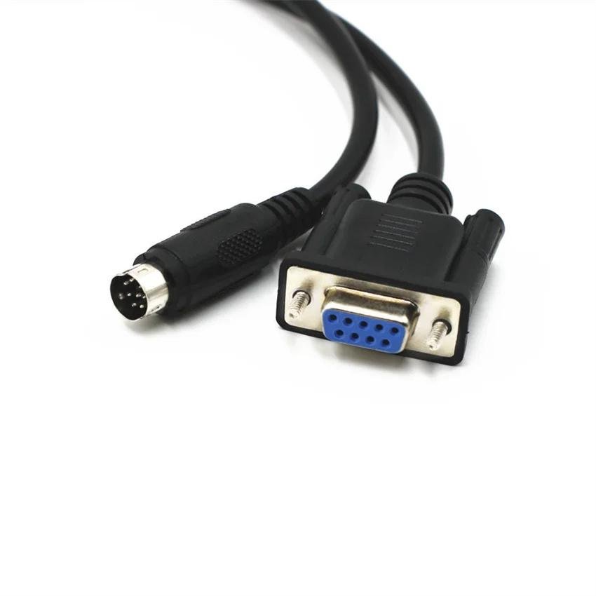 繁易FLEXEM人机触摸屏与三菱FX PLC通讯电缆MD8针至9孔RS422连接电缆 3