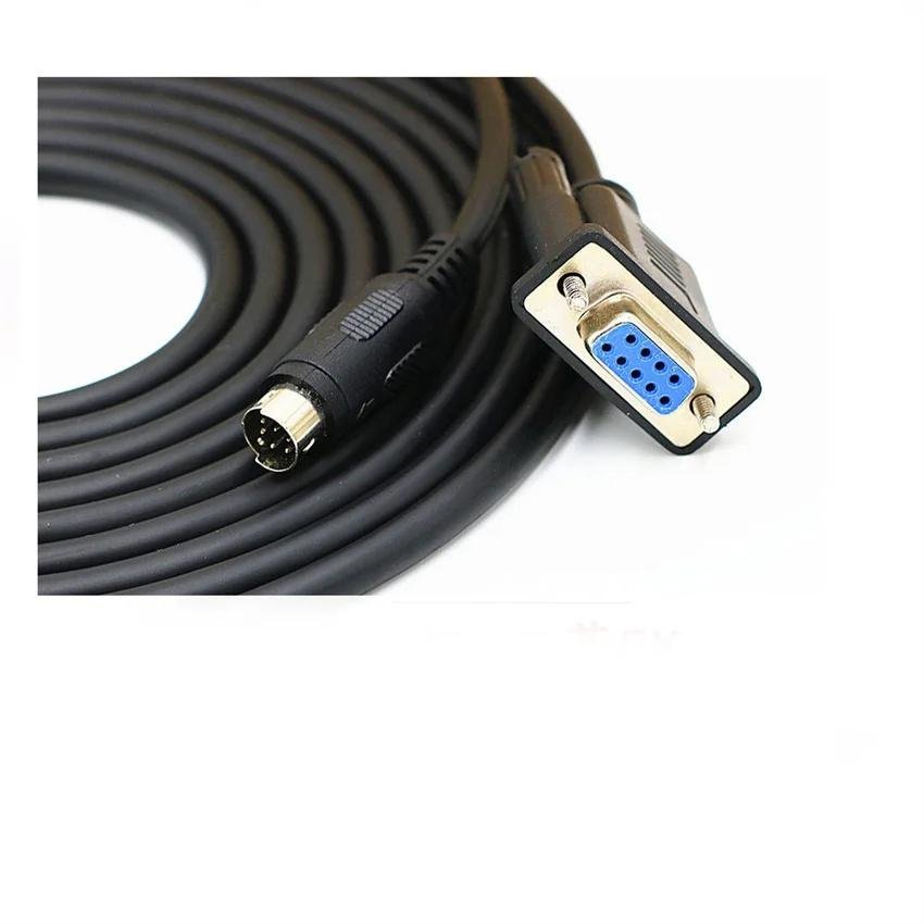 繁易FLEXEM人机触摸屏与三菱FX PLC通讯电缆MD8针至9孔RS422连接电缆 4