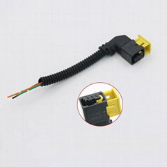 Car truck 2P elbow black+orange push card speed lock solenoid valve plug