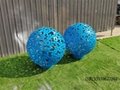 大型不鏽鋼雕塑鏤空球金屬發光圓球造型戶外廣場園林藝朮景觀擺件 2