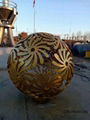 不鏽鋼鏤空球雕塑戶外大金屬發光花球圓球廣場園林鏤空球雕塑擺件