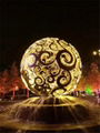 不鏽鋼雕塑鏤空花球發光圓球商業