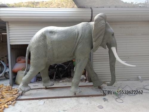 戶外仿真大象玻璃鋼雕塑公園草地園林景觀大型假動物模型裝飾擺件 5