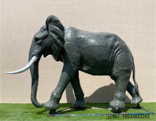 大型玻璃钢雕塑仿真大象摆件景观户外园区小品草坪假动物模型装饰 3