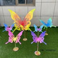 仿真蝴蝶擺件玻璃鋼動物樹脂雕塑戶外草坪花園擺設公園林景觀裝飾 5