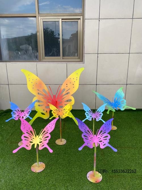 戶外仿真動物擺件玻璃鋼蝴蝶別墅花園庭院裝飾品園林景觀雕塑小品 3