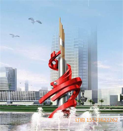企业建设不锈钢景观雕塑 校园不锈钢广场雕塑摆件 3