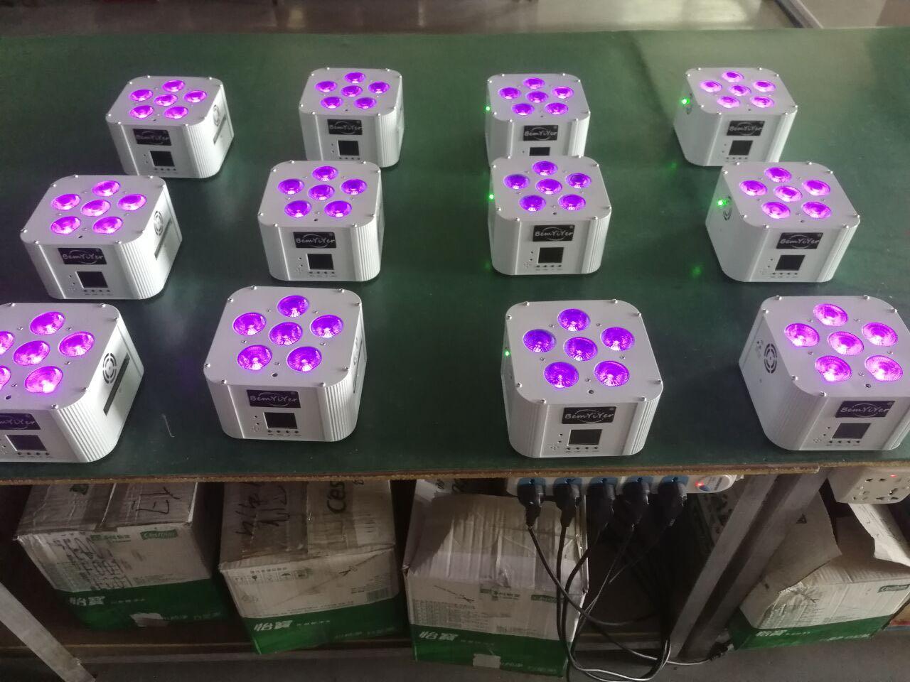 舞臺燈光6顆6色無線LED電池帕燈 5