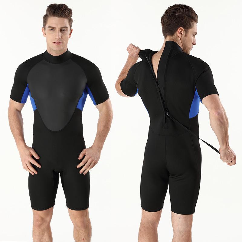 Salable shorty 3mm neoprene wetsuit breathable surfing spearfishing Scuba diving 2