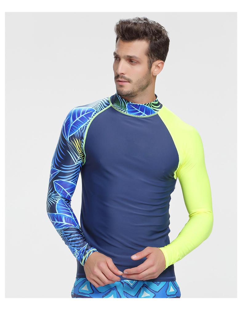 Men's Rash Guard Diving Suit Long Sleeve Sunscreen Swimsuit Surfing Suit 2