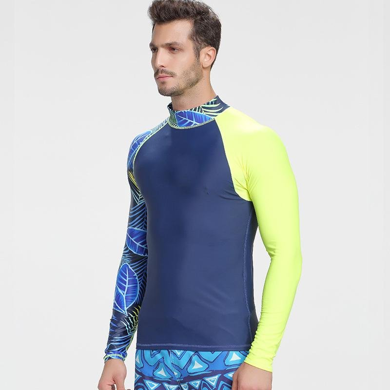 Men's Rash Guard Diving Suit Long Sleeve Sunscreen Swimsuit Surfing Suit 3