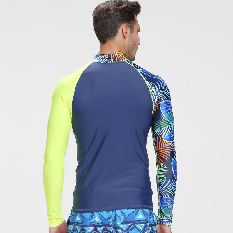 Men's Rash Guard Diving Suit Long Sleeve Sunscreen Swimsuit Surfing Suit 4
