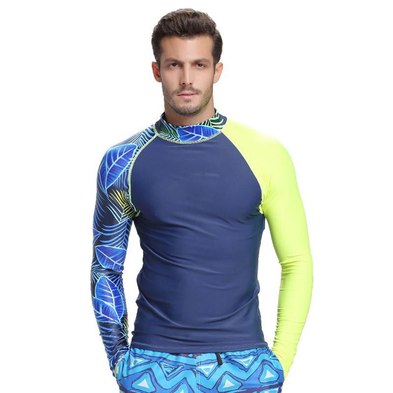 Men's Rash Guard Diving Suit Long Sleeve Sunscreen Swimsuit Surfing Suit