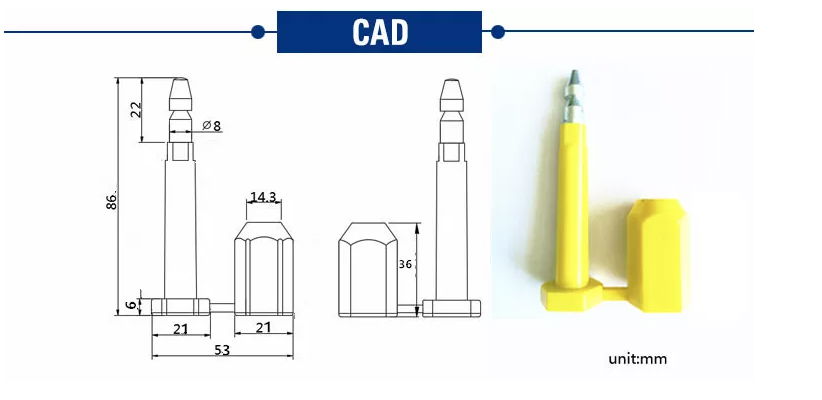 DH-BS004 High Security Cargo Container bolt seal 2