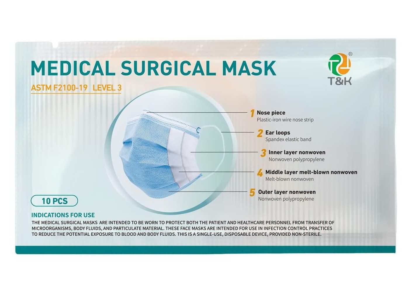 3 Ply ASTM F2100-L3 Medical Surgical Mask 3