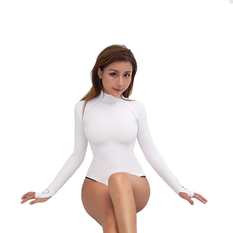 2022 New White Adult Women Surf Wet Suit Swim Wear Bikin 4