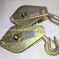 Cable Pulling Pulley Casting Steel Wheel Sheave Hook Type Hoisting Lifting Block