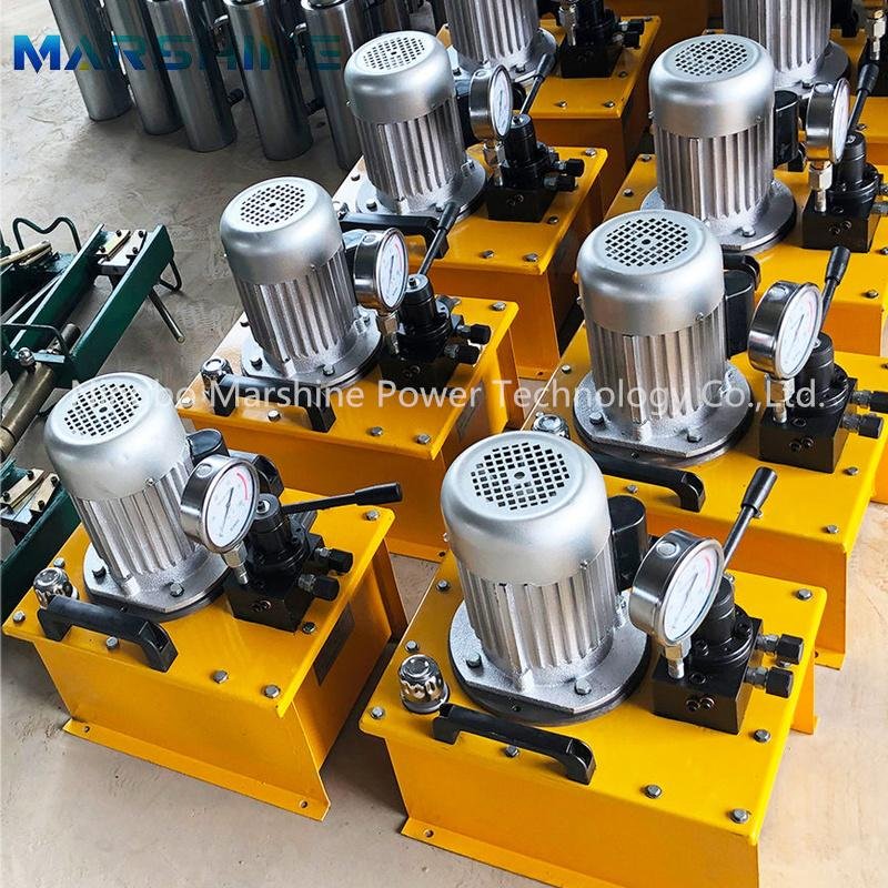 Electric Driven Hydraulic Pump Double Acting Solenoid Valve Pedal Switch 70 Mpa 4