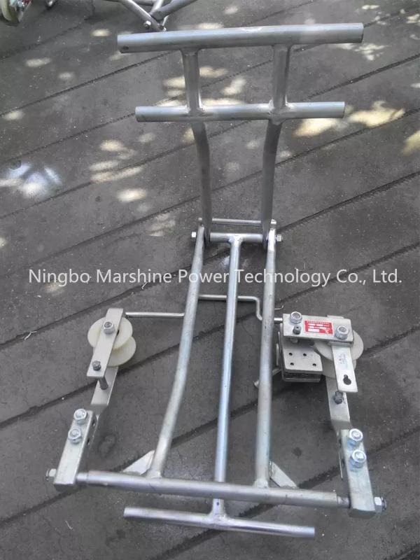 Electric Inspection Overhead Line Single Conductor Inspection Trolley Cart Bicyc 5