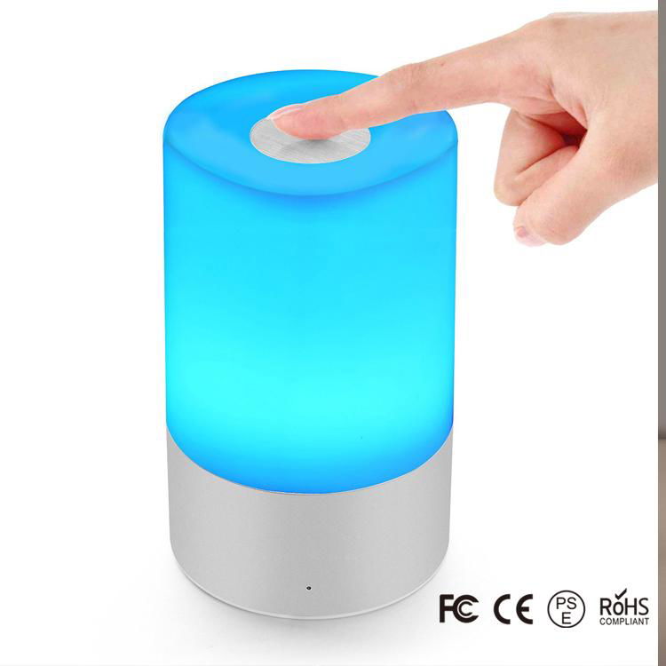 Battery operated USB touch color LED portable night light
