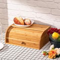 创意设计厨房食物保管箱面包箱台面竹储物架 2