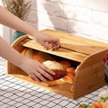 创意设计厨房食物保管箱面包箱台面竹储物架 1