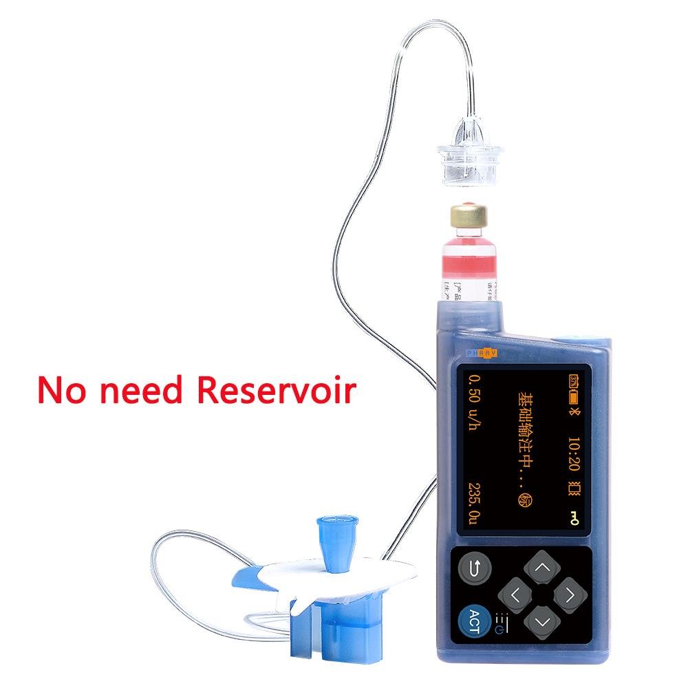 Phray insulin pump no need reservoir, only need refill cartridge