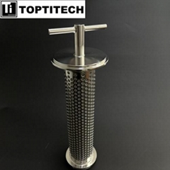 3-Layer Stainless Steel Wire Mesh Filter Cartridge with Customized Connector