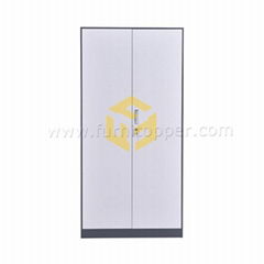 Furnitopper  Narrow Edge Glass Door Bookcase Metal File Cabinet Metal Cabine