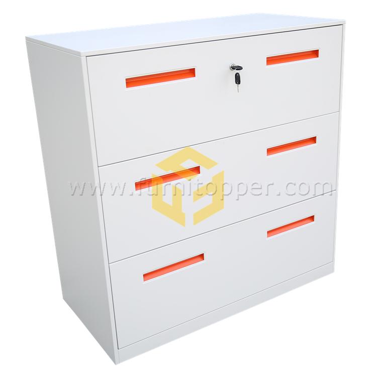 Factory Direct Sales Office Furniture 3 Drawer Lateral Metal File Cabinet 4