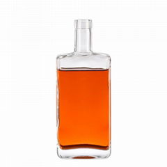 Rectangle 16 oz glass bottle with lids      Custom Design Glass Bottle