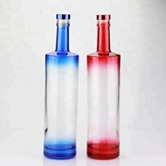Painted/Spray super flint liquor glass bottles     Painted Glass Bottle     