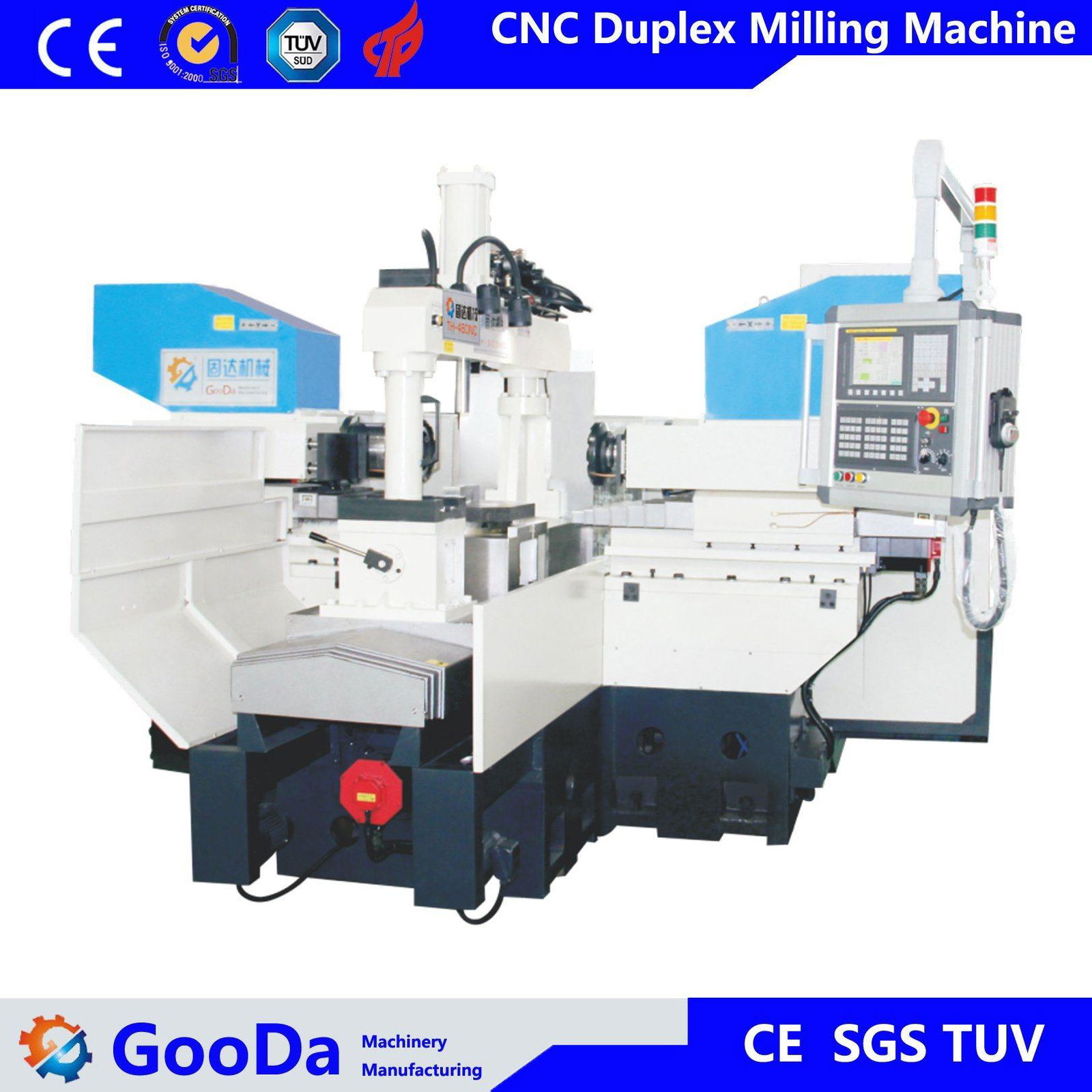 Powerful Twin Head CNC Duplex Milling Machine Precision Full Automatica Cutting 