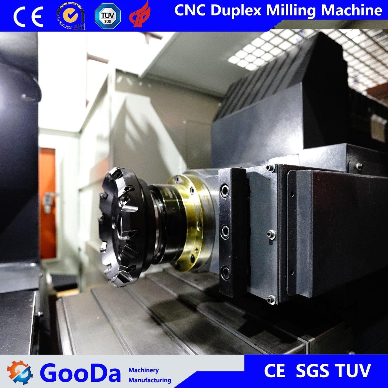 Powerful Twin Head CNC Duplex Milling Machine Precision Full Automatica Cutting  2