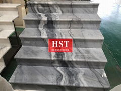 White Polished Surface Stair Board