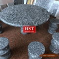 Spray White Granite Mirror Surface Stone Table Stone Stool 1