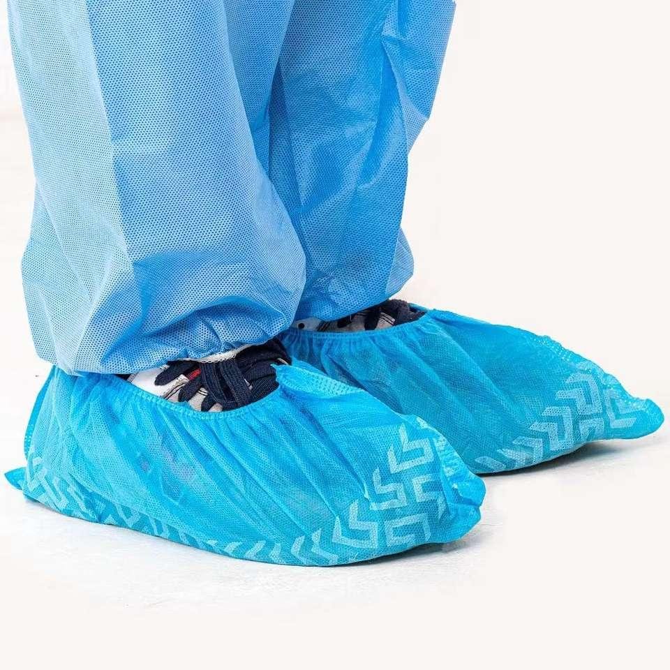 Medpos Factory Disposable Non woven Shoe Cover 20-30gsm Spunbond Overshoes 4
