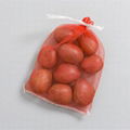 PE Mono Mesh Bag With Drawstring For Onion Garlic Potatoes Packing 1