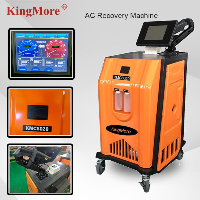 Touch 8 ''screen Automatic vehicle AC Recovery Machine R1234fy gas recoveKMC8020 2