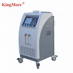 Flushing with  AC recovery machine A/C service station R134a gas recycle machine