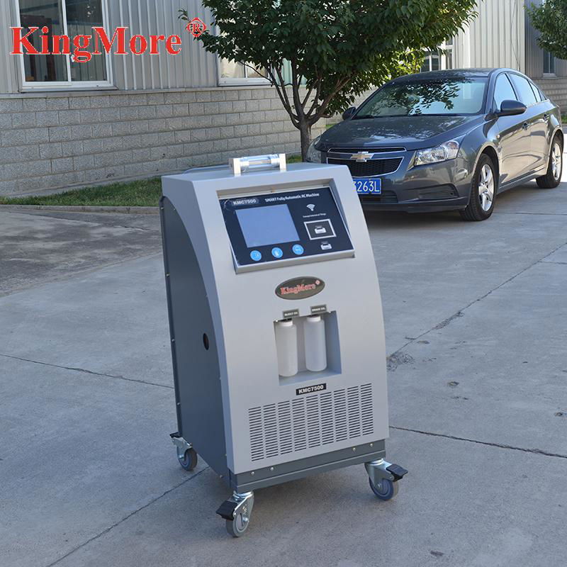  Intelligent AC recovery machine A/C service station R134a gas recycle machine 4