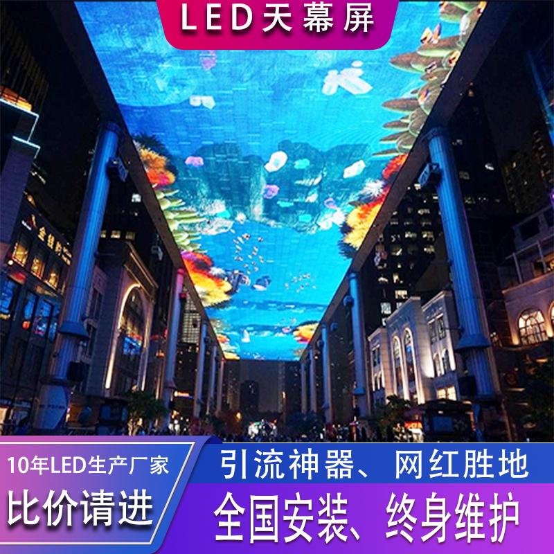 Indoor LED ceiling screen