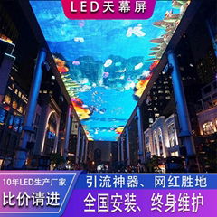 Indoor LED ceiling screen